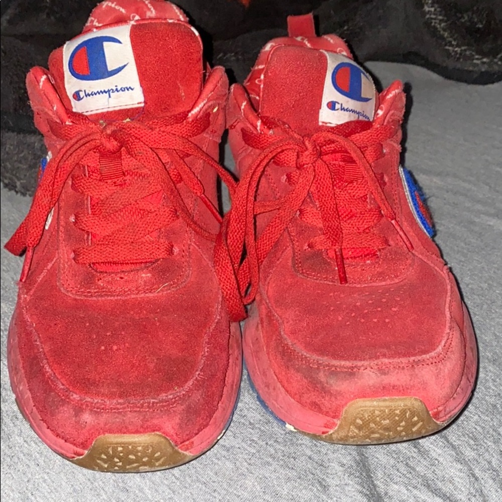 Red champion shoes